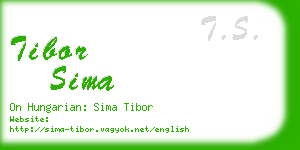 tibor sima business card
